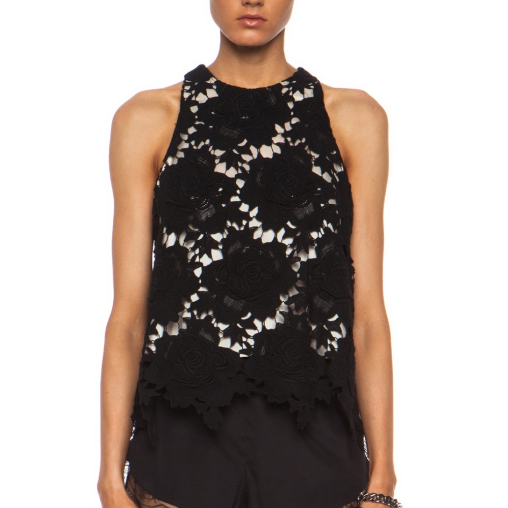 LOVER 3D STAR LACE KNIT TANK